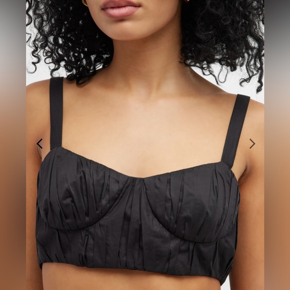 Johanna Ortiz African Mirror Pleated Crop Bustier Top - Picture 3 of 11
